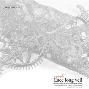 Beaded Section Single Tier Tulle Veil aba300